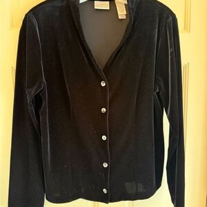 Liz Claiborne Black Velvet Blouse
